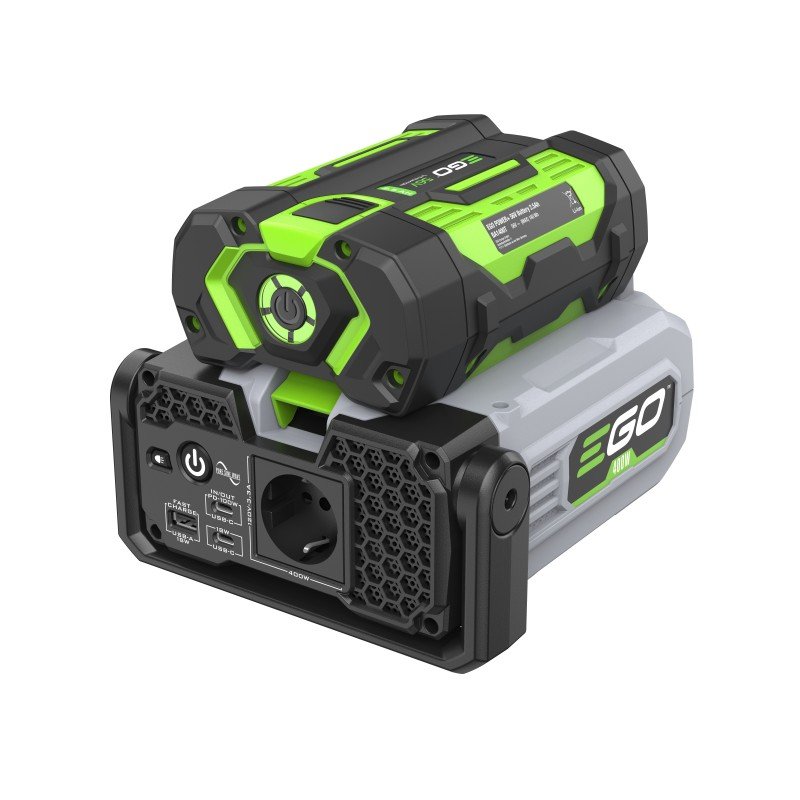 EGO omvormer PAD5001E 400w inclusief 2,5 Ah accu